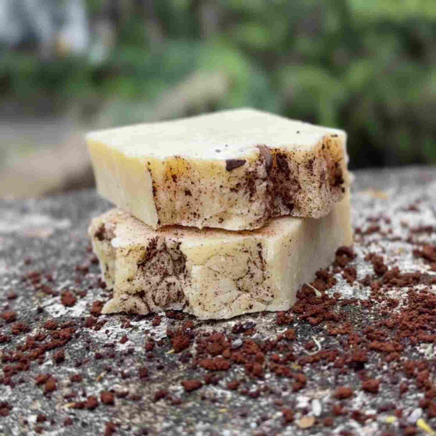 Wildwood Reserve Men's Hair and Body Bar Stack with Coffee Grounds sprinkled