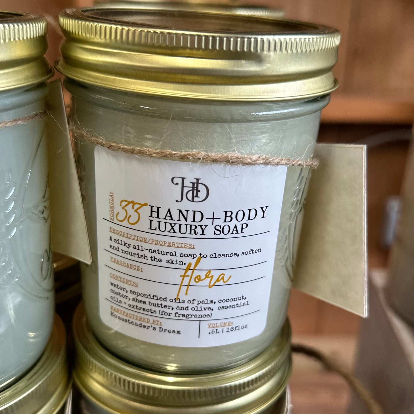 all natural flora jasmine hand and body liquid soap