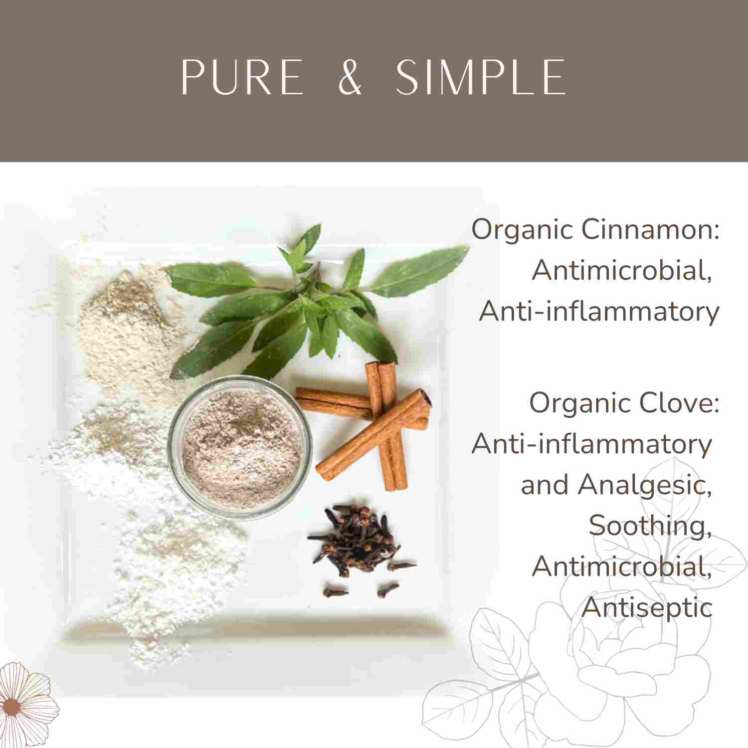 All Natural Mineral Pure Cinnamon Tooth Powder Herb Ingredient List