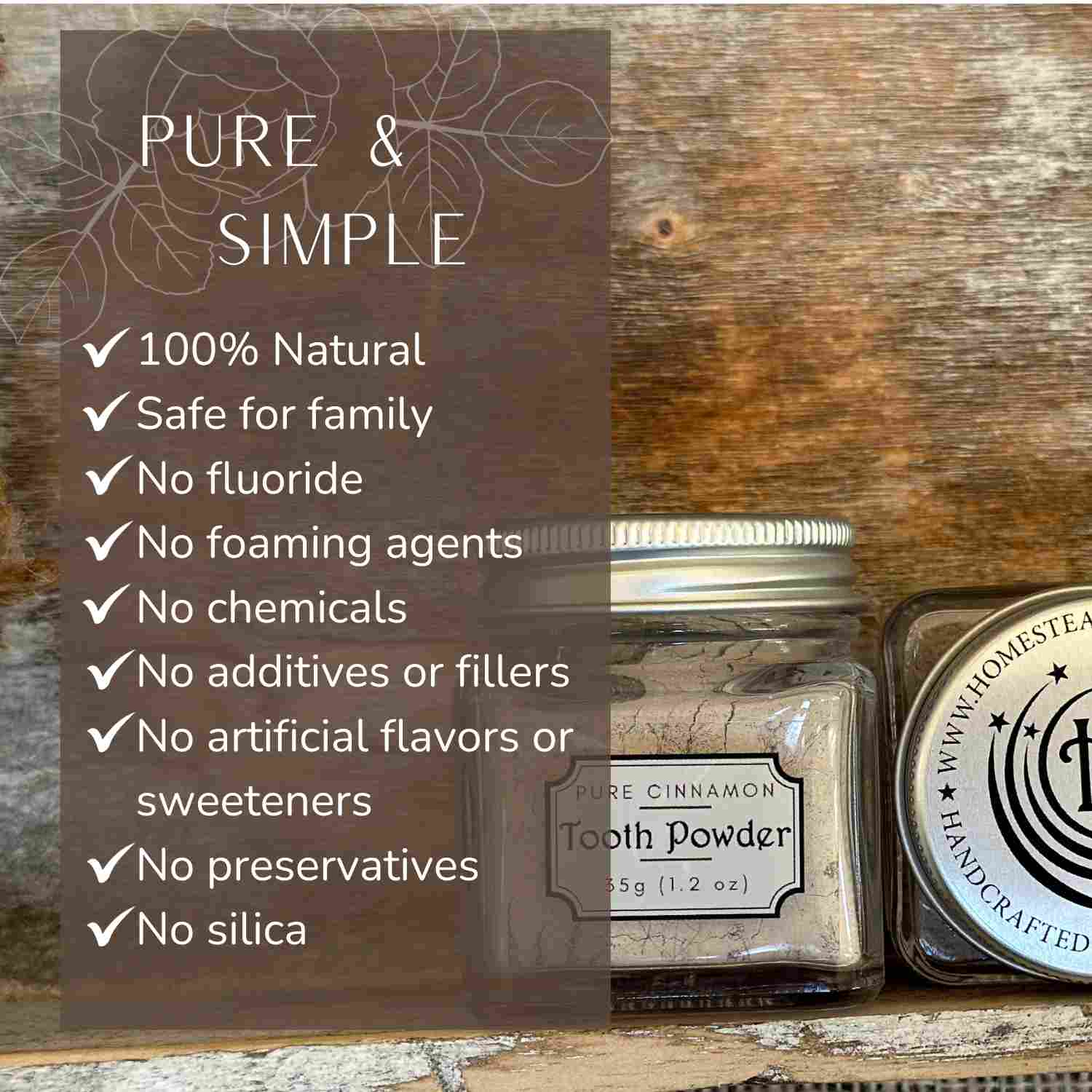 Small Pure Cinnamon Tooth Powder Pure and Simple List