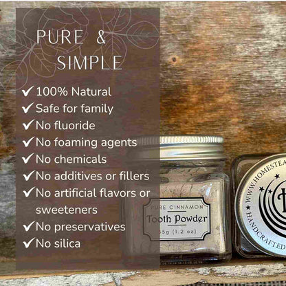 Small Pure Cinnamon Tooth Powder Pure and Simple List