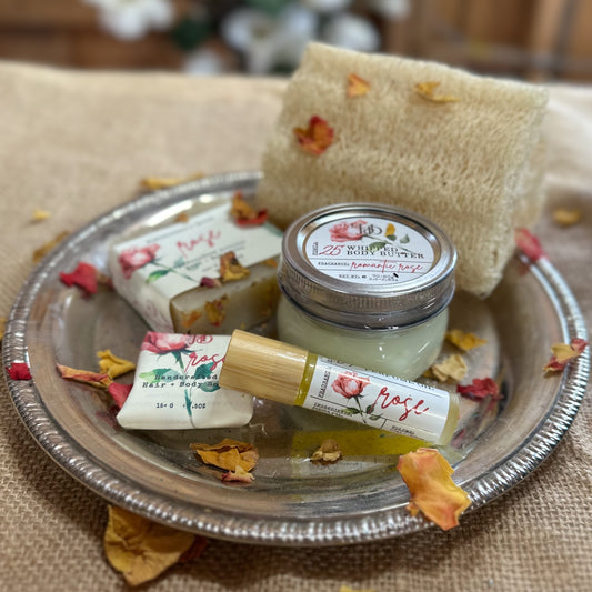 Romantic Rose Natural Bath & Body Gift Set