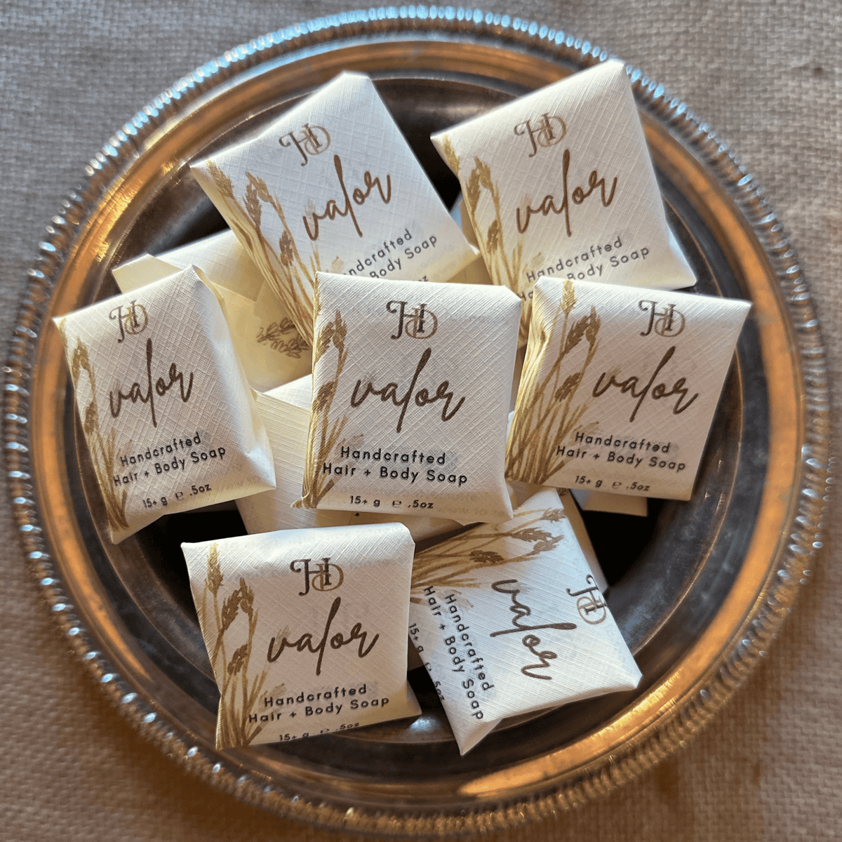 silver bowl of valor guest soaps